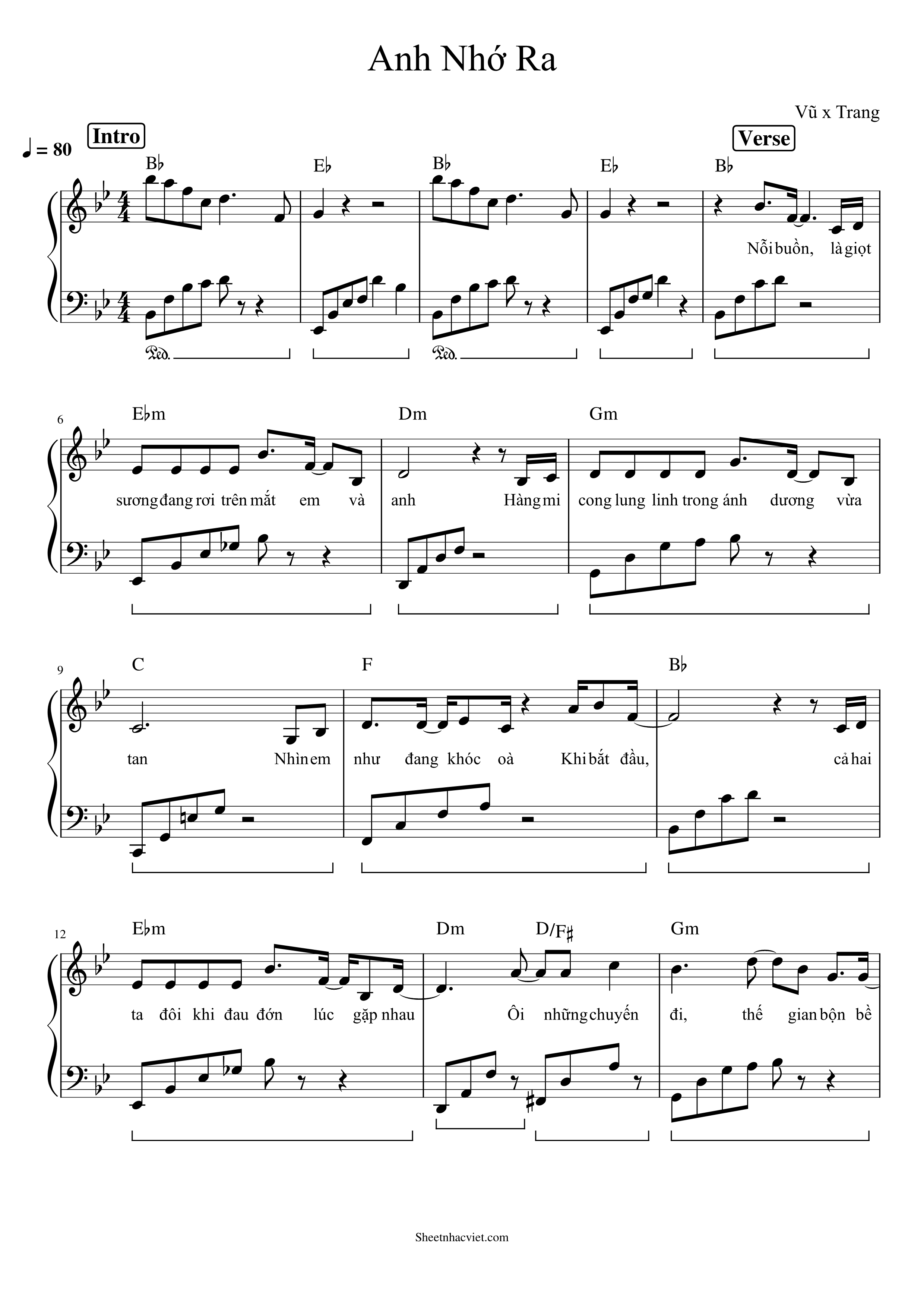 Anh Nhớ Ra – Vũ x Trang