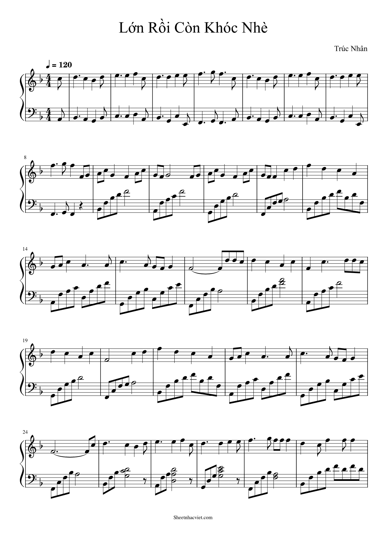 Lớn Rồi Còn Khóc Nhè – Trúc Nhân